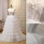 Charmant Blanche Perlage Perle Appliques Volants en Cascade Robe De Soirée 2023 Princesse Bretelles Spaghetti Sans Manches Dos Nu Train De Balayage Soirée Robe De Ceremonie