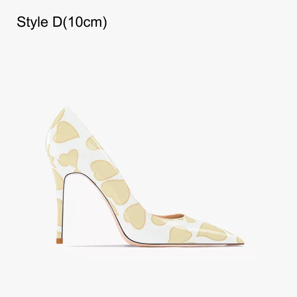 Chic / Beautiful Green Heart-shaped Prom Pumps 2023 Leather 10 cm Stiletto Heels Pointed Toe Pumps High Heels