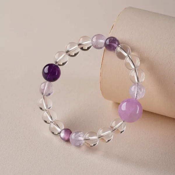 Fantastisk Ovanlig Purple Handgjort Kristall Naturlig Kristall Amethyst Armband 2025 Tillbehör