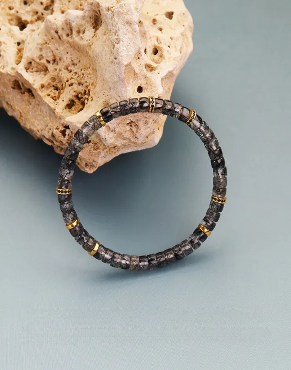 Fashion Black Handmade Natural Crystal Bracelet Accessories 2025