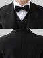 Black 5-piece Long Sleeve Boys Wedding Suits 2024 Coat Pants Shirt Tie Vest