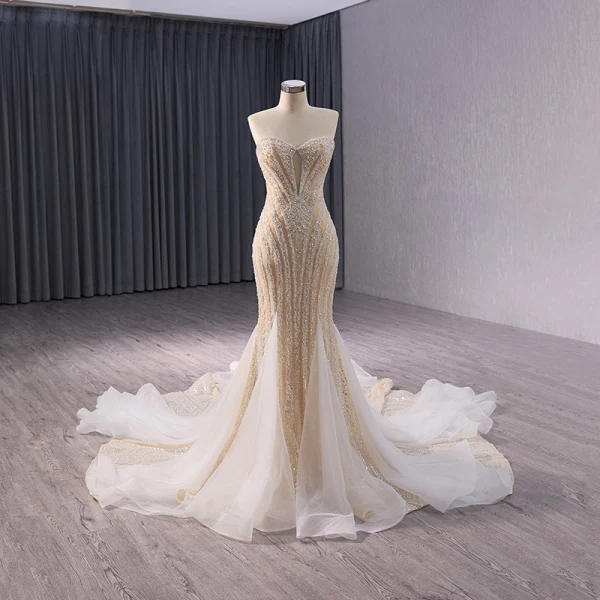 Trumpet/Mermaid Sweetheart Sequined Backless Zipper-Up Formal Dress