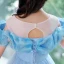 Chic / Beautiful Silver Star Sequins Birthday Flower Girl Dresses 2023 A-Line / Princess Scoop Neck Ruffle Short Sleeve Backless Floor-Length / Long Flower Girl Dresses