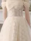 Chic / Beautiful Beige Homecoming Graduation Dresses Prom Dresses 2023 A-Line / Princess Off-The-Shoulder Sequins Sleeveless Backless Floor-Length / Long Prom Formal Dresses