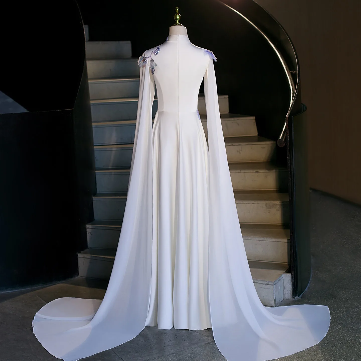 Vintage Retro White Beading Embroidered Prom Dresses 2026 A-Line Princess High Neck Long Vintage Retro White Beading Embroidered Prom Dresses 2026 A-Line Princess High Neck Long