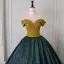 Vintage / Retro Dark Green Floor-Length / Long Prom Dresses 2026 Ball Gown Strapless Sleeveless Backless Formal Dresses