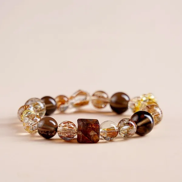 Haut de Gamme Inhabituel Noire Fait main Cristal Naturel Bracelets 2025 Accessorize