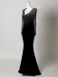 Sexy Black Sequins Evening Dresses 2026 Trumpet / Mermaid V-Neck Long Sleeve Floor-Length / Long Formal Dresses