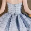 Sexy Sky Blue Pearl Sequins Short Party Dresses 2026 Ball Gown Strapless Sleeveless Backless Cocktail Party Evening Party Formal Dresses