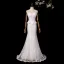 Vintage / Retro High-end White Pearl Lace Flower Wedding Dresses 2026 Trumpet / Mermaid Strapless Sleeveless Backless Sweep Train Wedding