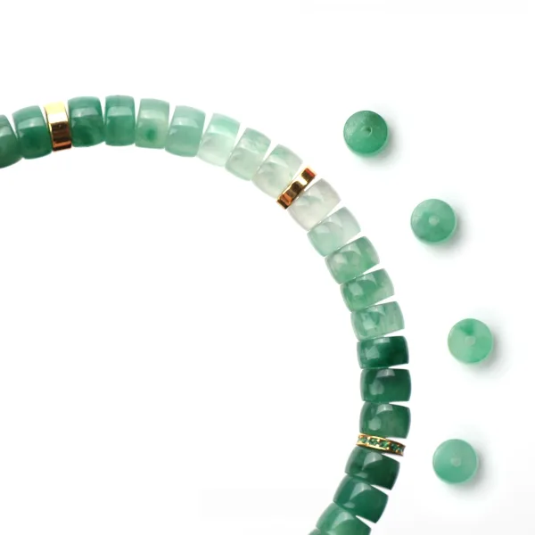 Mode Fait main Vert Dégradé De Couleur Jadéite Bracelets Accessorize 2026