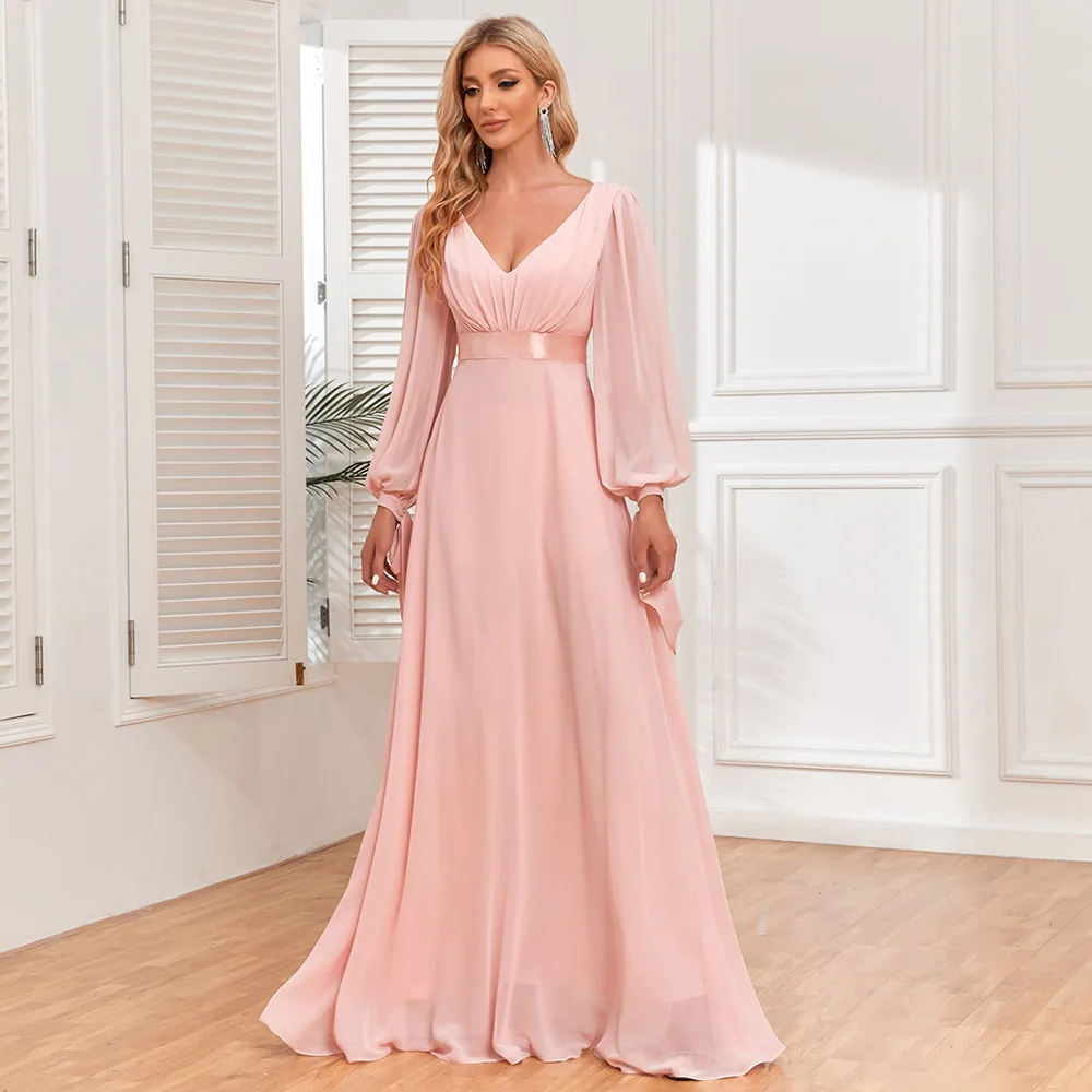 white christmas dresses Modest Chiffon Lace Scoop Ruffle Burgundy Bridesmaid Dresses Affordable