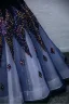 Elegant Navy Blue Sequins Prom Dresses 2025 Ball Gown V-Neck Short Sleeve Backless Floor-Length / Long Prom Formal Dresses
