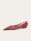 Mooie / Prachtige Bordeaux Pailletten Platte Bruidsschoenen 2025 Leer Spitse Neus