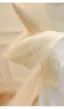 High-end Ivory Lace Flower Satin Wedding Dresses 2026 Ball Gown Strapless Sleeveless Backless Sweep Train