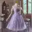 Fashion Lavender Sequins Butterfly Appliques Homecoming Graduation Dresses 2024 A-Line / Princess Off-The-Shoulder Sleeveless Backless Knee-Length Formal Dresses