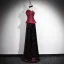 High-end Chinese style Burgundy Sequins Formal Dresses 2026 A-Line / Princess Strapless Sleeveless Backless Floor-Length / Long Evening Party Evening Dresses