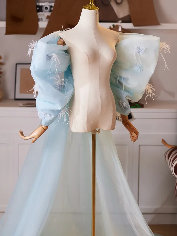 Mode Bleu Ciel Fait main Gland Promo châle 2025 Tulle