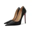 Sexig Svarta Afton Röd Sula Pumps 2023 Läder 12 cm Stilettklackar Spetsiga Pumps Högklackade
