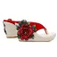 Bohemia Red Lace Flower Beach Womens Sandals 2024 9 cm Wedges Open / Peep Toe Sandals