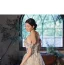 Chic / Belle Blanche Perlage Appliques Robe De Bal 2024 Princesse De l'épaule Manches Courtes Dos Nu Longue Promo Robe De Ceremonie