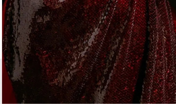 Sexy Bling Bling Burgundy Sequins Evening Dresses 2025 Trumpet / Mermaid Strapless Sleeveless Backless Floor-Length / Long Evening Party Formal Dresses