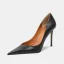 Elegant Sky Blue OL Office Pumps 2026 Leather 7 cm Stiletto Heels Pointed Toe High Heels