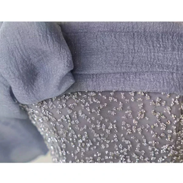 Chic / Beautiful Lavender Beading Evening Dresses 2023 A-Line / Princess Off-The-Shoulder Short Sleeve Backless Floor-Length / Long Evening Party Formal Dresses