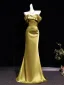 Charming Gold Evening Dresses 2026 Trumpet / Mermaid Strapless Sleeveless Backless Floor-Length / Long Formal Dresses