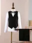 Black Sequins 5-piece Long Sleeve Boys Wedding Suits Boys Wedding Suits 2025 Coat Pants Shirt Tie Vest