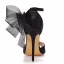 Sexy Noire Bride Cheville Noeud Soirée Sandales Femme 2022 Satin 11 cm Talons Aiguilles Peep Toes / Bout Ouvert Sandales Talons Hauts