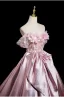 Flower Fairy Blushing Pink Sequins Appliques Prom Dresses 2025 Strapless Sleeveless Backless Floor-Length / Long Formal Dresses Ball Gown