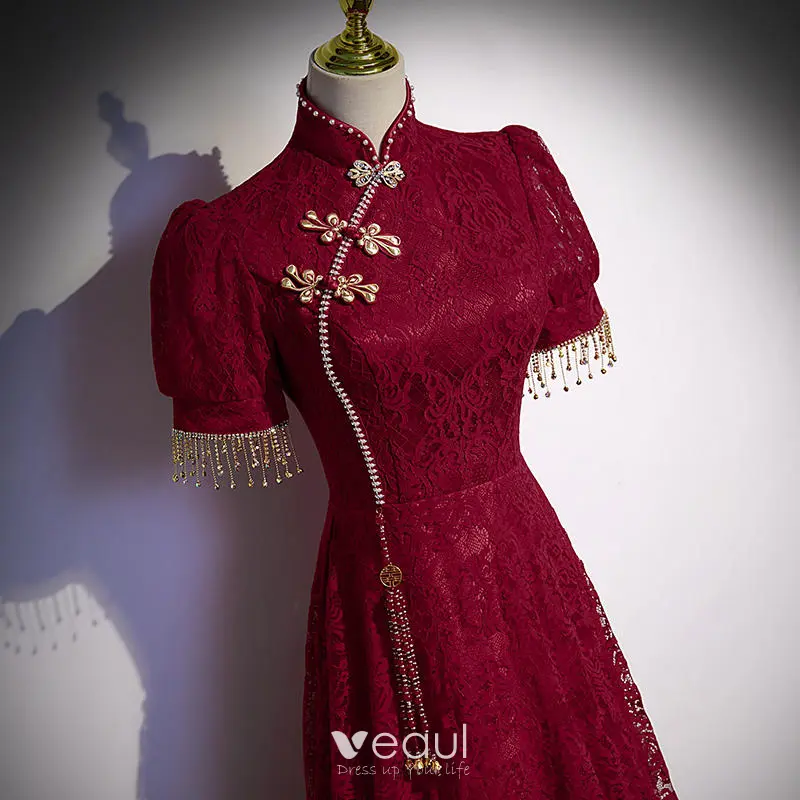 Xinaier Avondjurk voor dames, vintage, parels, tule, lange avondjurk, galajurk, kanten applicatie, baljurk, bruiloftsjurk, turquoise, 52