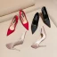 Chic / Beautiful Black Satin Office OL Pumps 2024 12 cm Stiletto Heels Pointed Toe Pumps High Heels