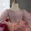 Chic / Beautiful Multi-Colors Lace Flower Appliques Cascading Ruffles Short Flower Girl Dresses 2024 Ball Gown Birthday Scoop Neck Short Sleeve