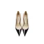 Mode Gradiëntkleur Zwarte Lakleer Gala Pumps 2024 10 cm Naaldhakken / Stiletto Spitse Neus Pumps Hoge Hakken