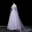 Chic / Beautiful Lavender Appliques Rhinestone Prom Dresses 2025 A-Line / Princess Strapless Sleeveless Backless Floor-Length / Long Formal Dresses