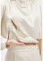 Elegant Ivory Leather Lace Wedding Shoes 2024 Wedding 6 cm Stiletto Heels Pointed Toe Pumps High Heels