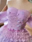 Blumenfee Lavendel Schmetterling Ballkleider 2024 Ballkleid Off Shoulder Ärmellos Rückenfreies Lange Ball Festliche Kleider