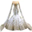 Luxury / Gorgeous High-end Gold Beading Rhinestone Sequins Wedding Dresses 2022 Trumpet / Mermaid Scoop Neck Long Sleeve Floor-Length / Long Wedding