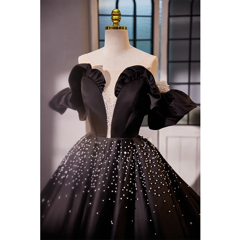 open lace back dress Sheath / Column Prom Dresses Sparkle & Shine Dress Prom Sweep / Brush Train Short Sleeve Sweetheart Detachable Sequined with Slit Overskirt main image 1