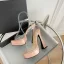 Sexy Transparent Beige Evening Party Womens Sandals 2023 13 cm Thick Heels Open / Peep Toe Sandals High Heels
