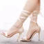 Sexy Champagne Evening Party Womens Sandals 2023 Satin Ankle Strap 10 cm Stiletto Heels Open / Peep Toe Sandals High Heels