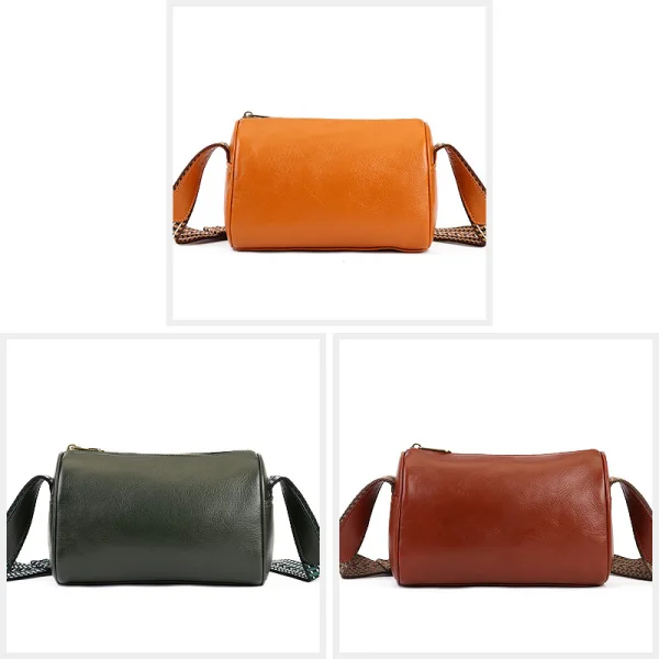 Vintage / Retro Brown Leather Street Wear Shoulder Bags Women's Bags 2023