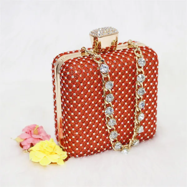 Charming Multi-Colors Rainbow Rhinestone Bow Womens Sandals Clutch Bags 2023 8 cm Stiletto Heels Evening Party Pointed Toe Sandals High Heels Clutch Bags