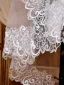 Elegant White Handmade  Lace Flower 3 m Sweep Train Wedding Veils 2025