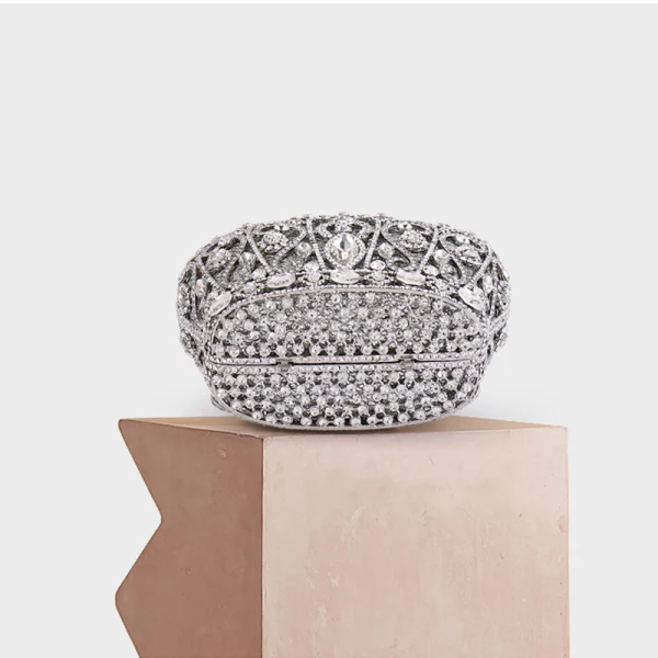 Fabuleux Doré Faux Diamant Métal Soirée Couronner Pochette 2022
