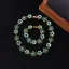 Vintage Lindgrün Strass Legierung Blumen Ball Ohrringe Halsketten Armbänder 2025