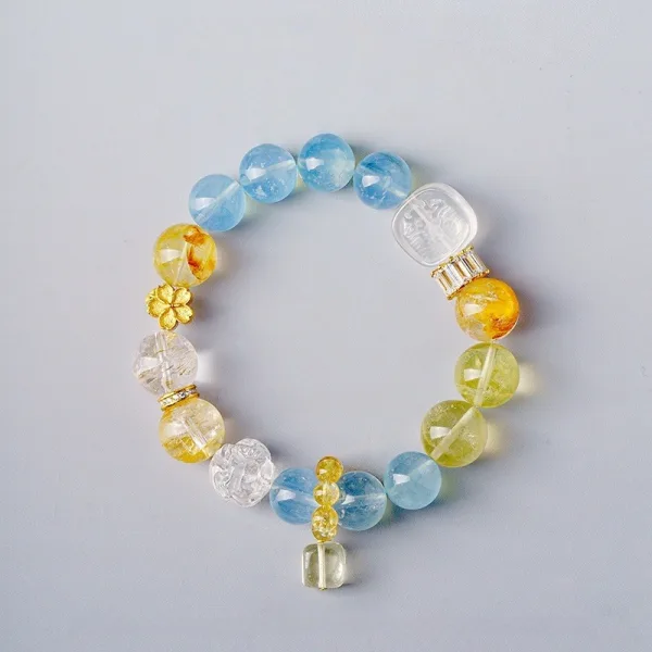 Haut de Gamme Mode Jaune Fait main Cristal Naturel Bracelets 2025 Accessorize