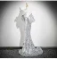Scintillantes Argenté Paillettes Robe De Soirée 2025 Trompette / Sirène De l'épaule Sans Manches Dos Nu Train De Balayage Soirée Robe De Ceremonie